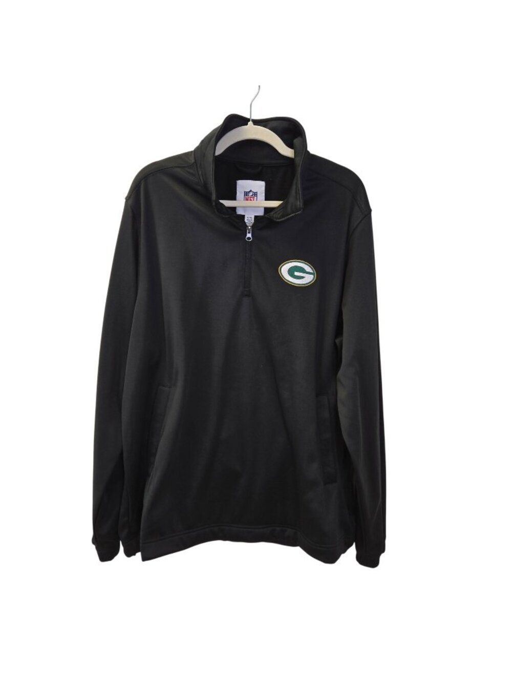 NFL Green Bay Packers Quarter Zip Fleece Lined Jacket Size XL